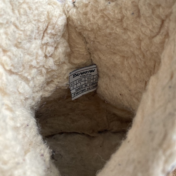 👠BOGO FREE👠BEAR PAWS💫 Girls Tan Slip-On Ugg Style Boots - Picture 10 of 11